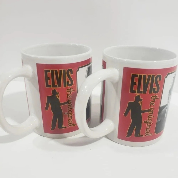 Just For You Elvis Presley  The Original Collectible Set of 2 Coffee Mugs. - Picture 4 of 7